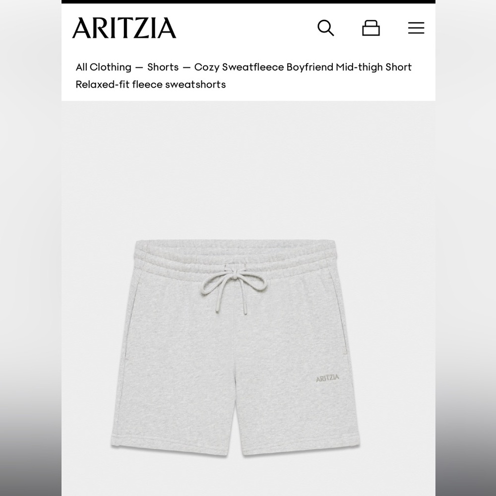 Aritzia Cozy fleece boyfriend short - Picture 1 of 5